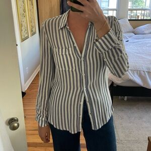 Striped button down
